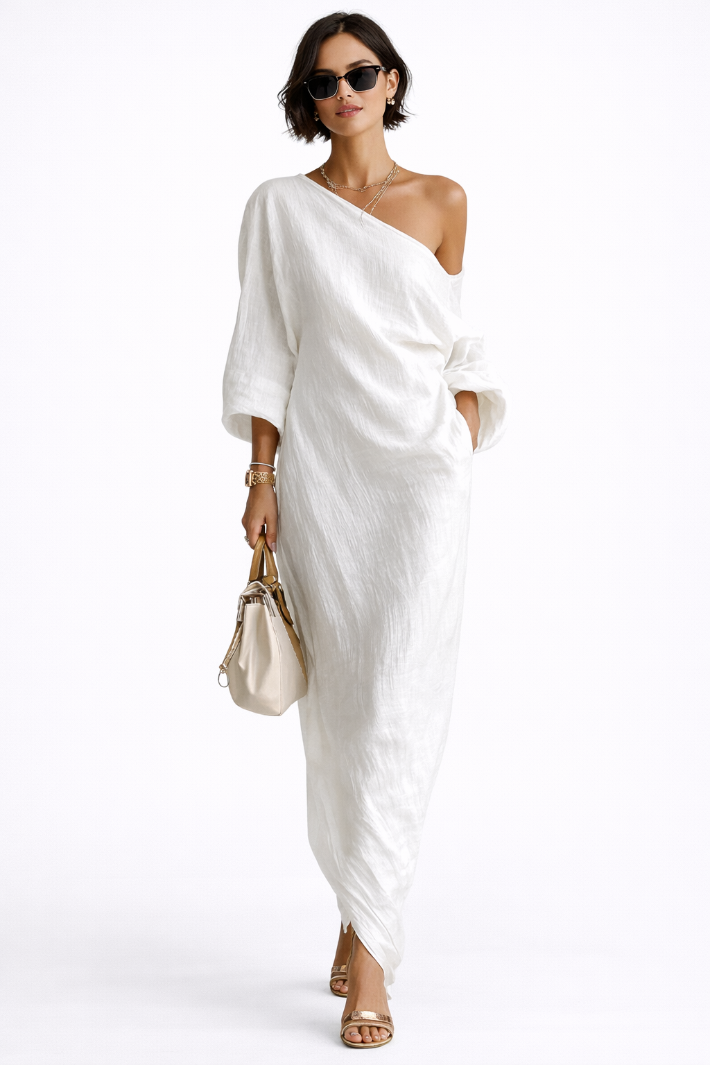 GEORGINA VESTIDO ELEGANTE CON UN SOLO HOMBRO