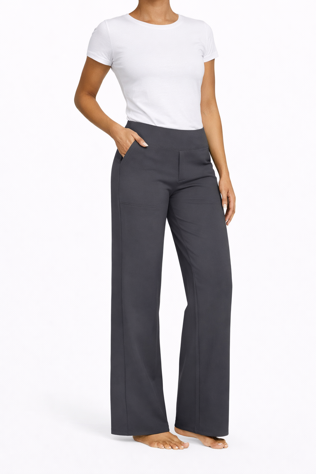 MARÍA PANTALONES DE TEJIDO ELÁSTICO TRANSPIRABLE