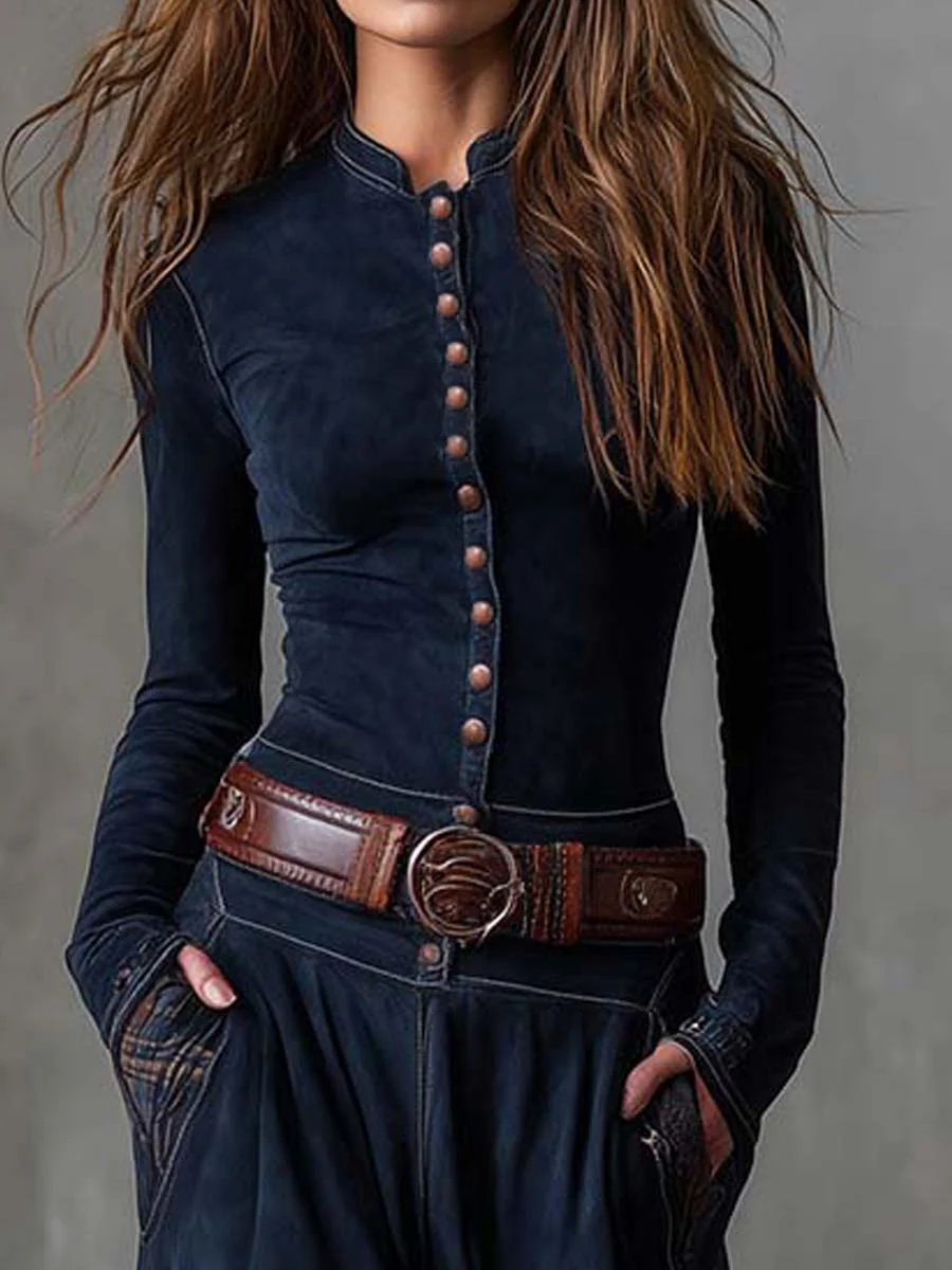 MARTINA VESTIO LARGO VINTAGE A CUADROS